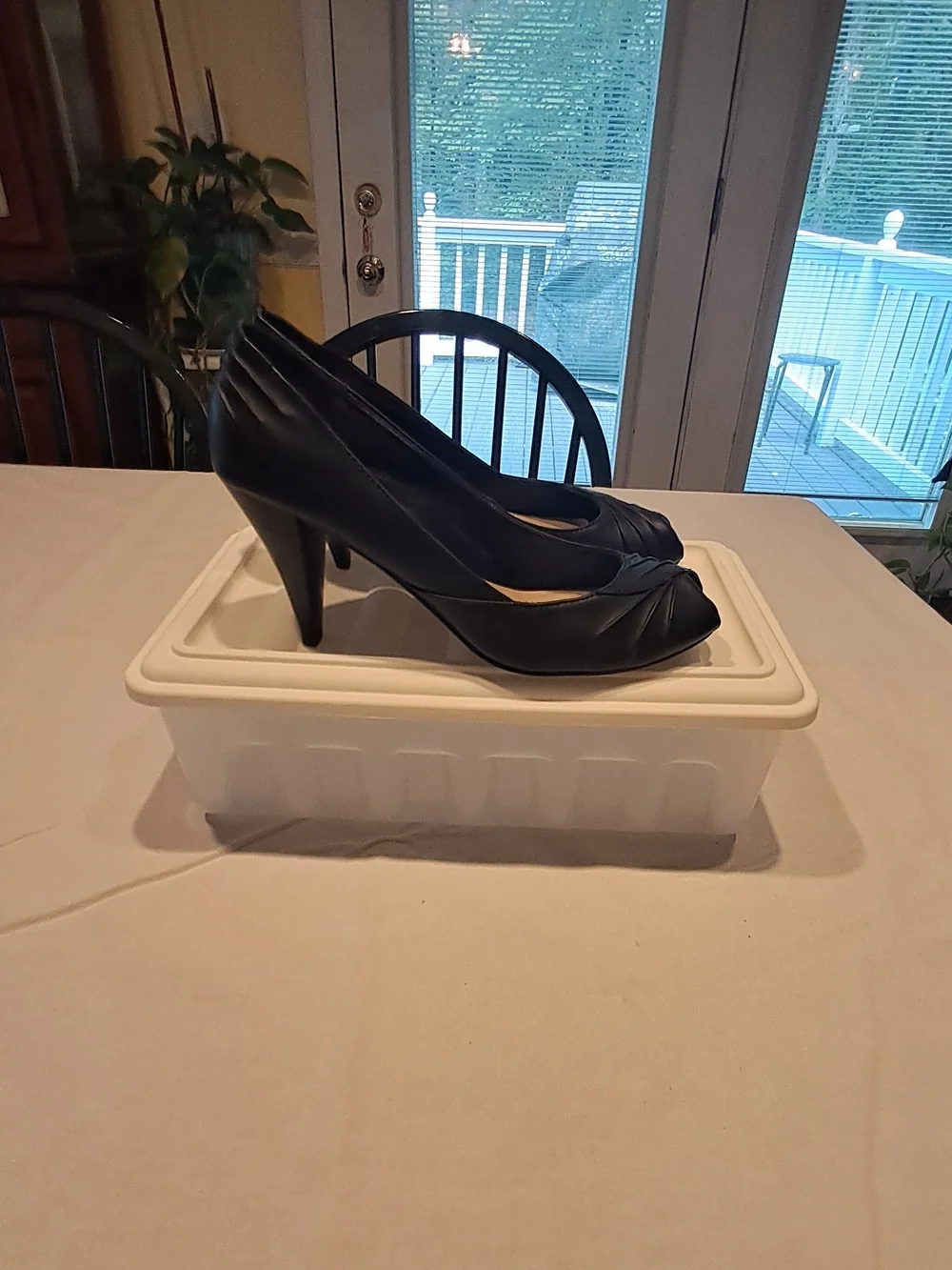 CATO Black Women's Peep-Toe Heels Size‎ 8